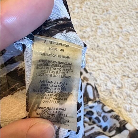 Sioni Animal Print Tank Top - Black, Brown, Cream - Picture 6 of 6